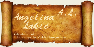 Angelina Lakić vizit kartica